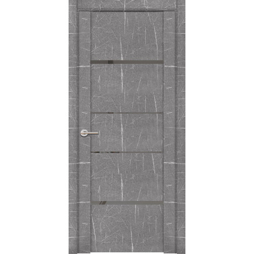 Дверь межкомнатная Uniline Mramor 30039/1 торос серый зеркало