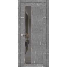 Дверь межкомнатная Uniline Mramor 30004/1 торос серый зеркало