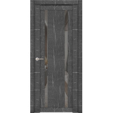 Дверь межкомнатная Uniline Mramor 30006/1 торос графит зеркало