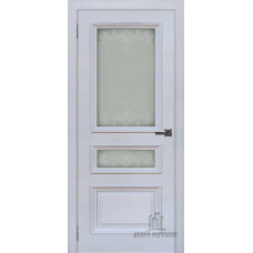 Дверь межкомнатная Неаполь 2 серый шелк (Ral 7047) стекло