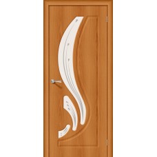 Дверь межкомнатная Лотос-2 миланский орех стекло