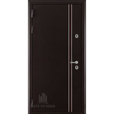 Дверь входная уличная Норд 2, цвет коричневый муар, панель - стандарт цвет аляска гладкая