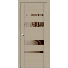 Дверь межкомнатная UniLine 30013 кремовый soft touch зеркало