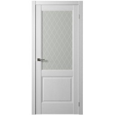 Дверь межкомнатная Нова 4 ясень белый стекло
