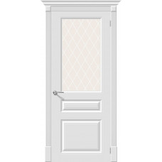 Дверь межкомнатная Скинни-15.1 белый стекло