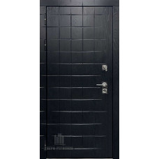 Дверь входная взломостойкая Сенатор ПЛЮС, цвет альберо блэк рисунок грань, панель - aurum цвет аляска гладкая