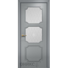 Межкомнатные двери Оникс Lite Валенсия Эмаль RAL 7040 МДФ Сатинат белый