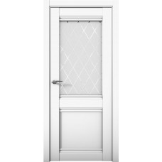 Дверь межкомнатная PARMA 1212 белый стекло