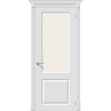 Дверь межкомнатная Скинни-13 (1) белый стекло