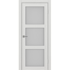 Дверь межкомнатная Турин 530 (3) ясень серебристый стекло