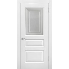 Дверь межкомнатная Роял 3 белый эмаль стекло