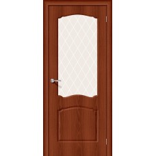 Дверь межкомнатная Альфа-2 итальянский орех стекло